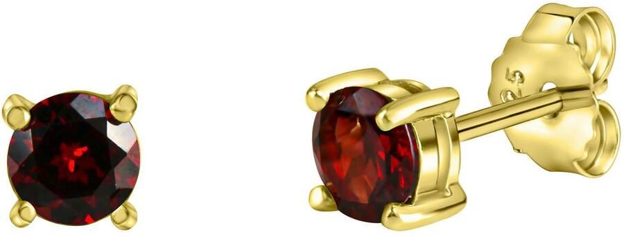 Firetti Oorstekers Sieraad cadeau zilver 925 oorbellen edelsteen granaat - Foto 2