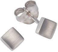 Firetti Oorstekers Sieraad cadeau zilver 925 oorbellen vierkant - Foto 2