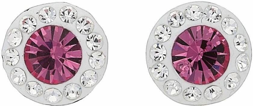 Firetti Oorstekers Sieraad Geschenk zilver 925 Oorsieraden roze & wit - Foto 2