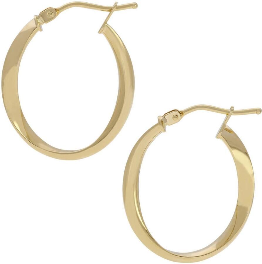 Firetti Paar creolen Sieraad cadeau goud 585 oorbellen gedraaid