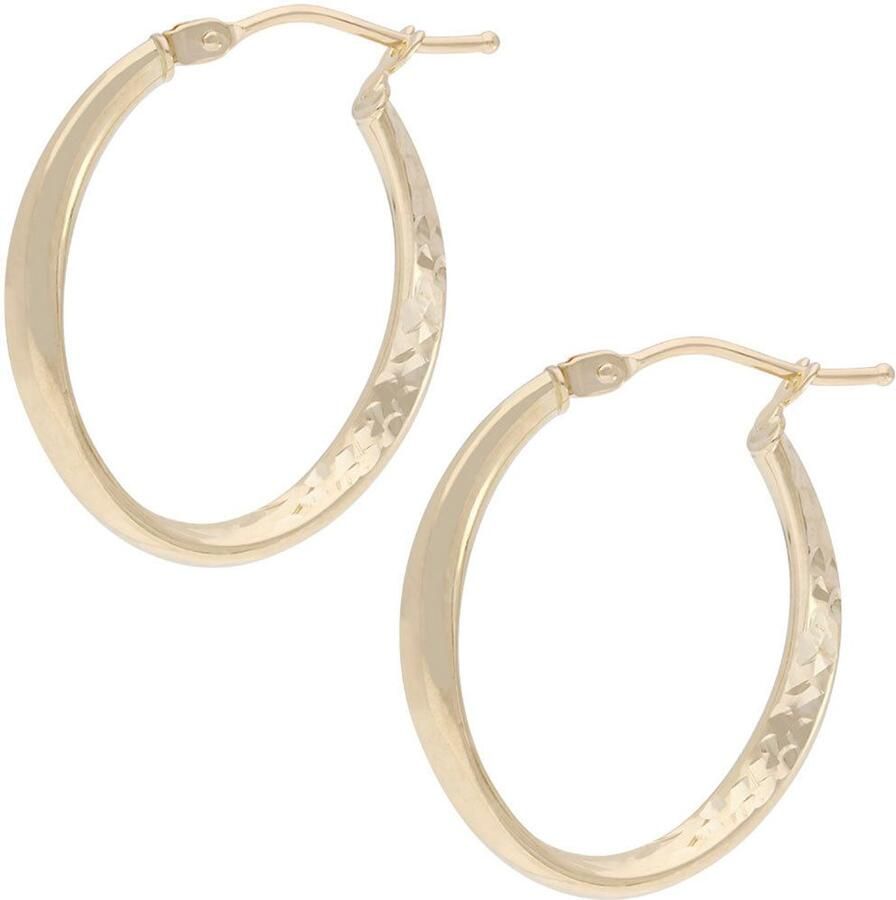 Firetti Paar creolen Sieraad cadeau goud 585 oorbellen gedraaid