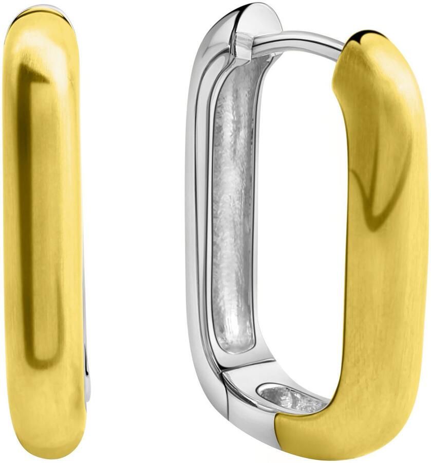 Firetti Paar creolen Sieraad cadeau zilver 925 oorbellen bicolor - Foto 2