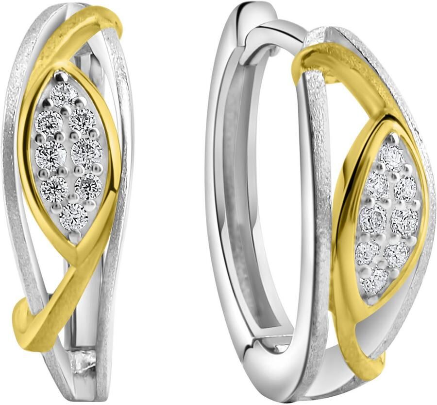 Firetti Paar creolen Sieraad cadeau zilver 925 oorbellen bicolor - Foto 2