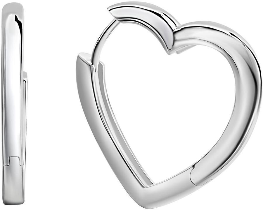 Firetti Paar creolen Sieraad cadeau zilver 925 oorbellen hart - Foto 2