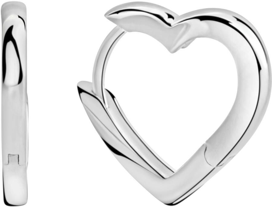 Firetti Paar creolen Sieraad cadeau zilver 925 oorbellen hart - Foto 2