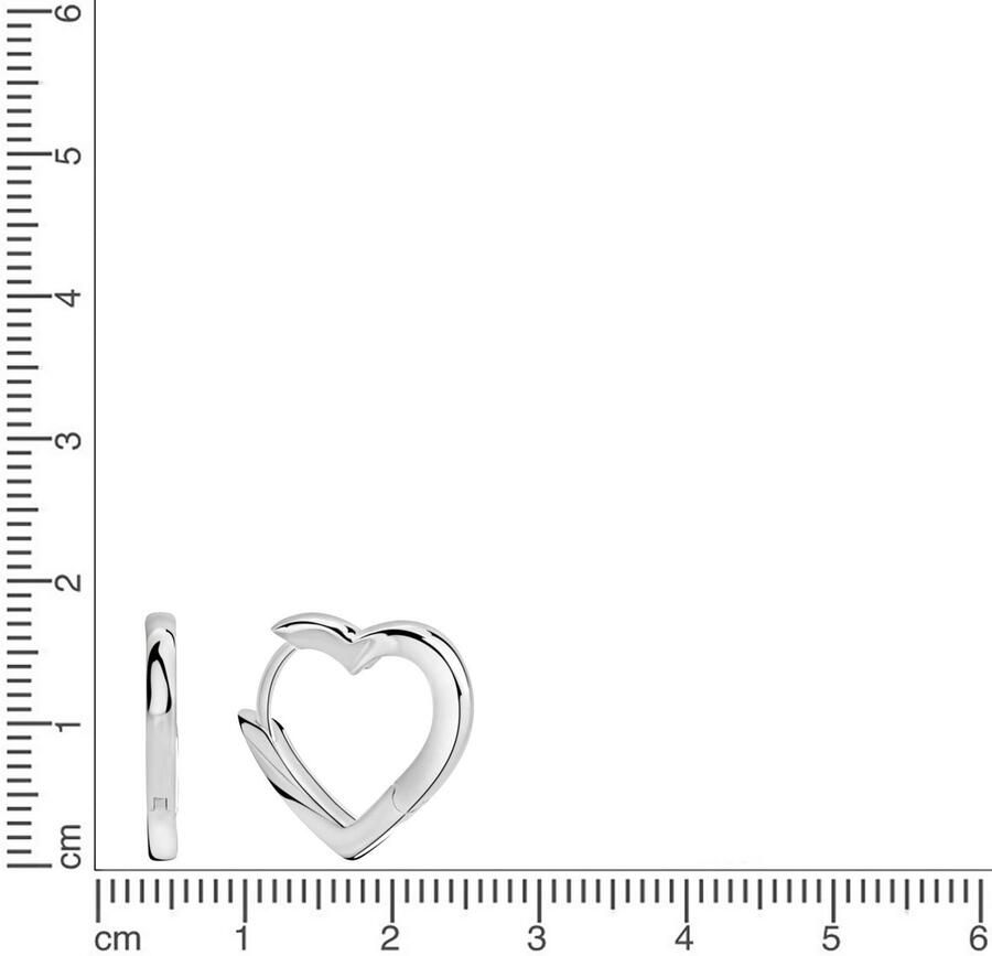 Firetti Paar creolen Sieraad cadeau zilver 925 oorbellen hart