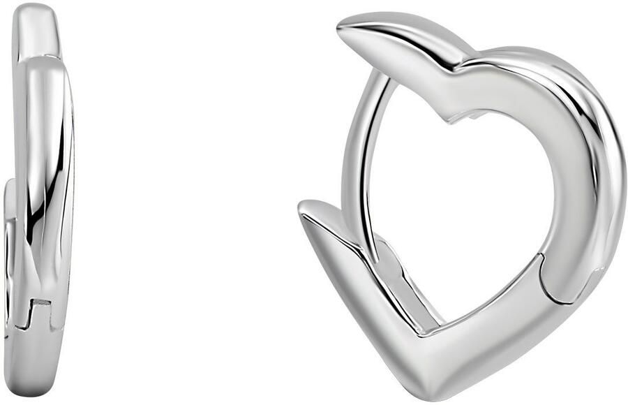 Firetti Paar creolen Sieraad cadeau zilver 925 oorbellen hart - Foto 2