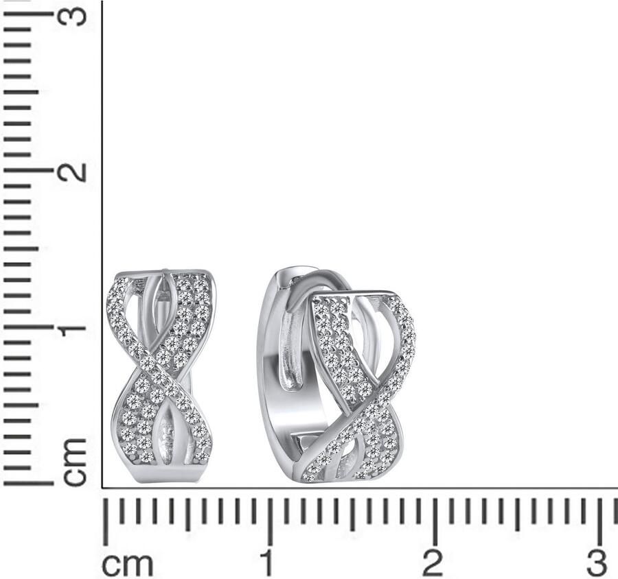 Firetti Paar creolen Sieraad Geschenk Oorbellen Infinity Oneindigheid zilver 925