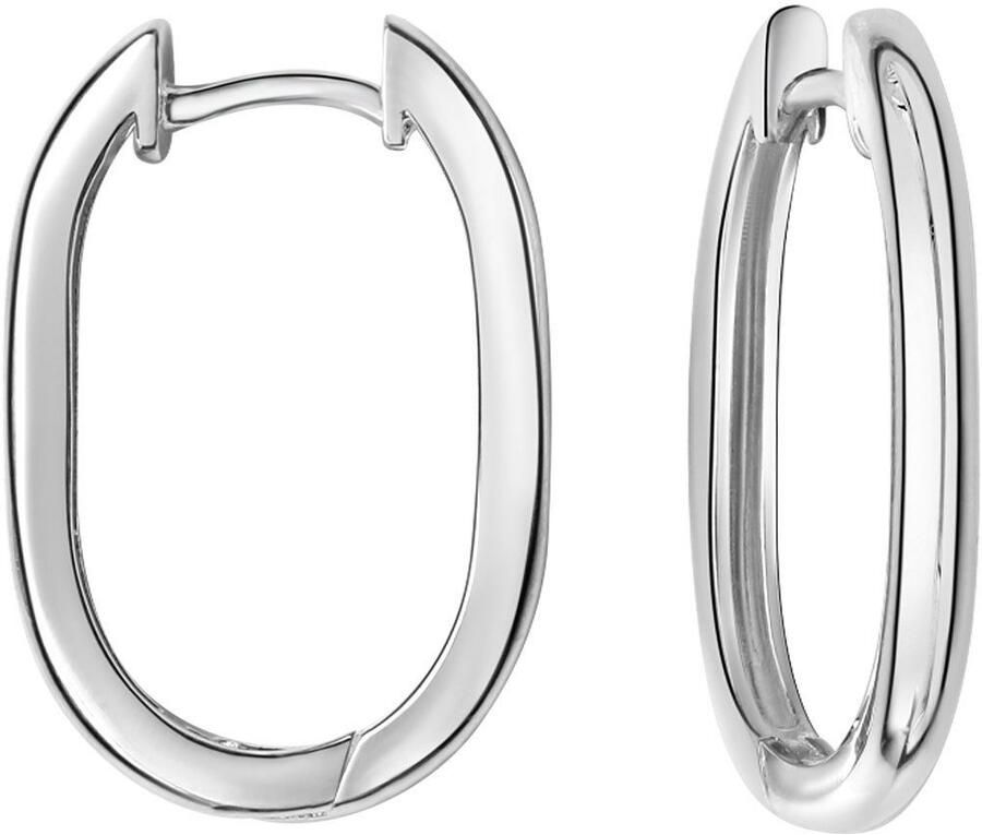 Firetti Paar creolen Sieraad Geschenk Oorbellen ovaal zilver 925 - Foto 2