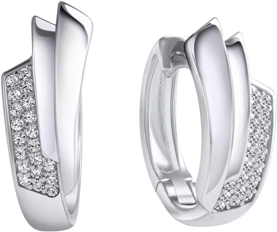 Firetti Paar creolen Sieraad Geschenk Oorbellen zilver 925 - Foto 2