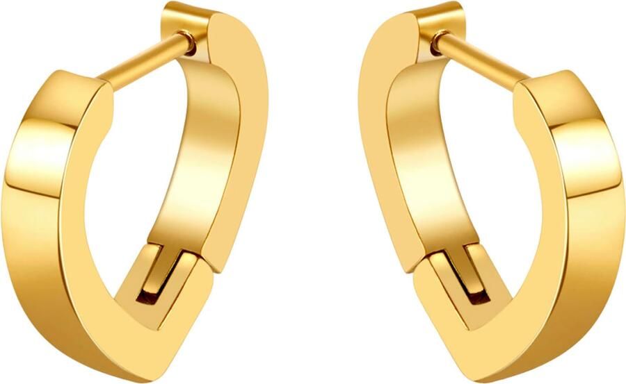 Firetti Paar creolen Sieraden cadeau roestvrijstalen oorjuwelen oorbellen hart - Foto 4