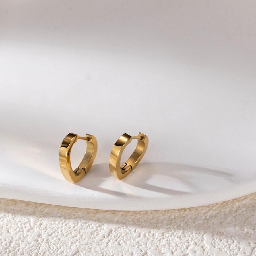 Firetti Paar creolen Sieraden cadeau roestvrijstalen oorjuwelen oorbellen hart - Foto 3