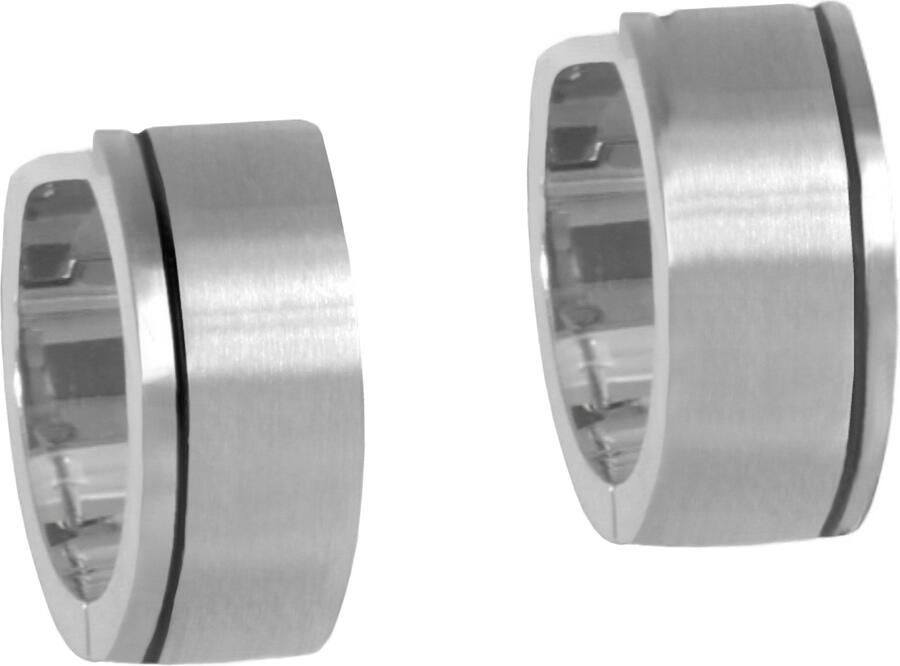 Firetti Paar creolen Sieraden cadeau roestvrijstalen oorstekers oorbellen met email