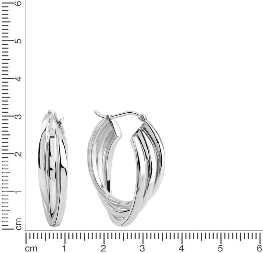 Firetti Paar creolen Sieraden cadeau zilver 925 oorbellen meerlagenoptiek