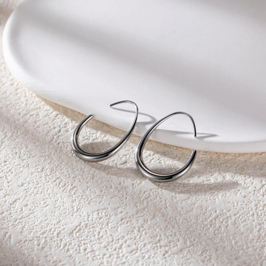 Firetti Paar oorhaken Sieraden cadeau roestvrijstalen oorjuwelen oorbellen klassiek - Foto 2