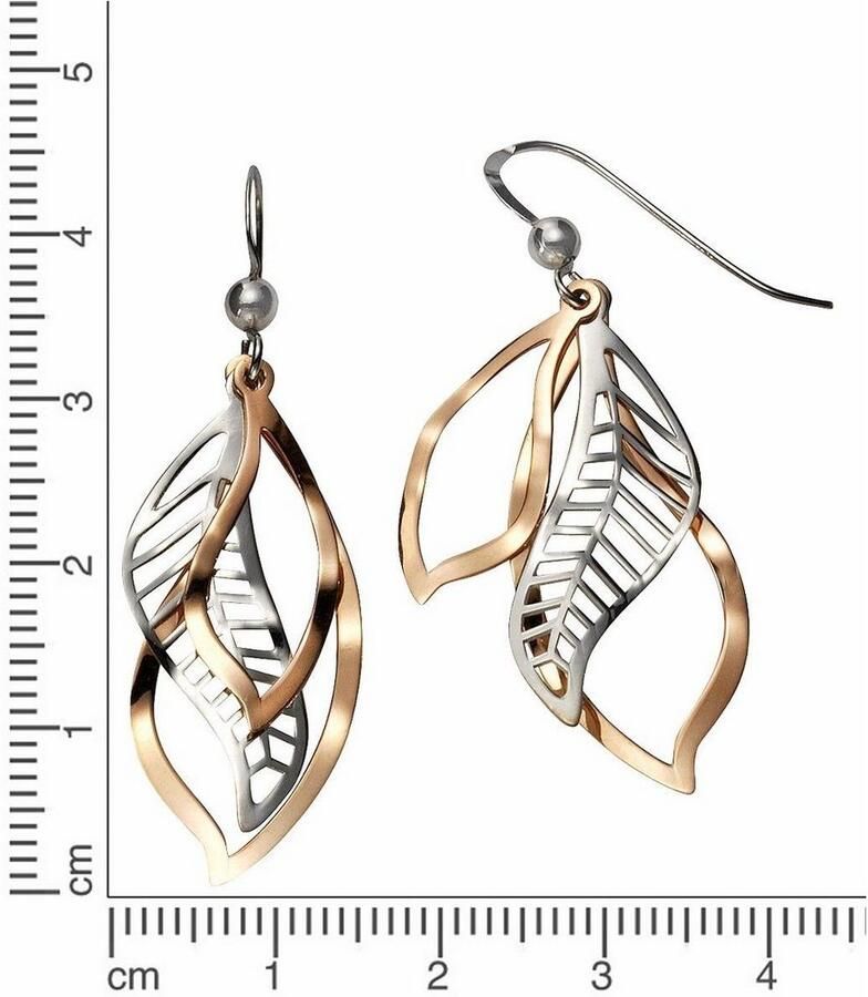 Firetti Paar oorhangers Sieraad cadeau zilver 925 oorbellen oorhaken blad bladeren