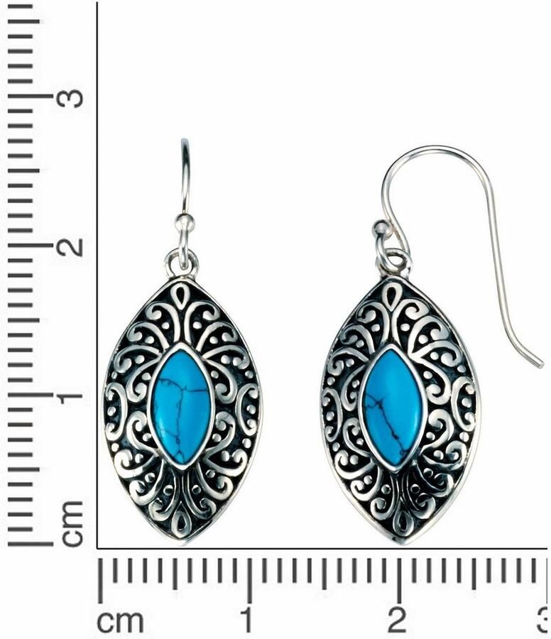 Firetti Paar oorhangers Sieraad cadeau zilver 925 oorbellen oorhaken edelsteen - Foto 1