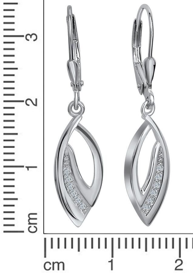 Firetti Paar oorhangers Sieraad cadeau zilver 925 oorbellen patentbeugel druppel