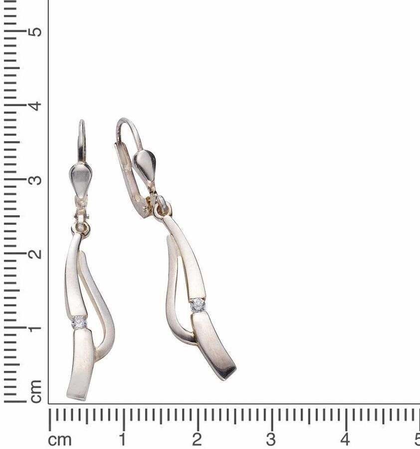 Firetti Paar oorhangers Sieraad cadeau zilver 925 oorbellen patentbeugel - Foto 1