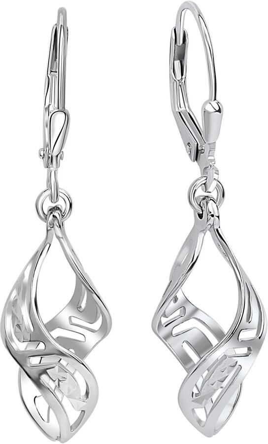 Firetti Paar oorhangers Sieraad cadeau zilver 925 oorbellen patentbeugel oorbellen - Foto 2
