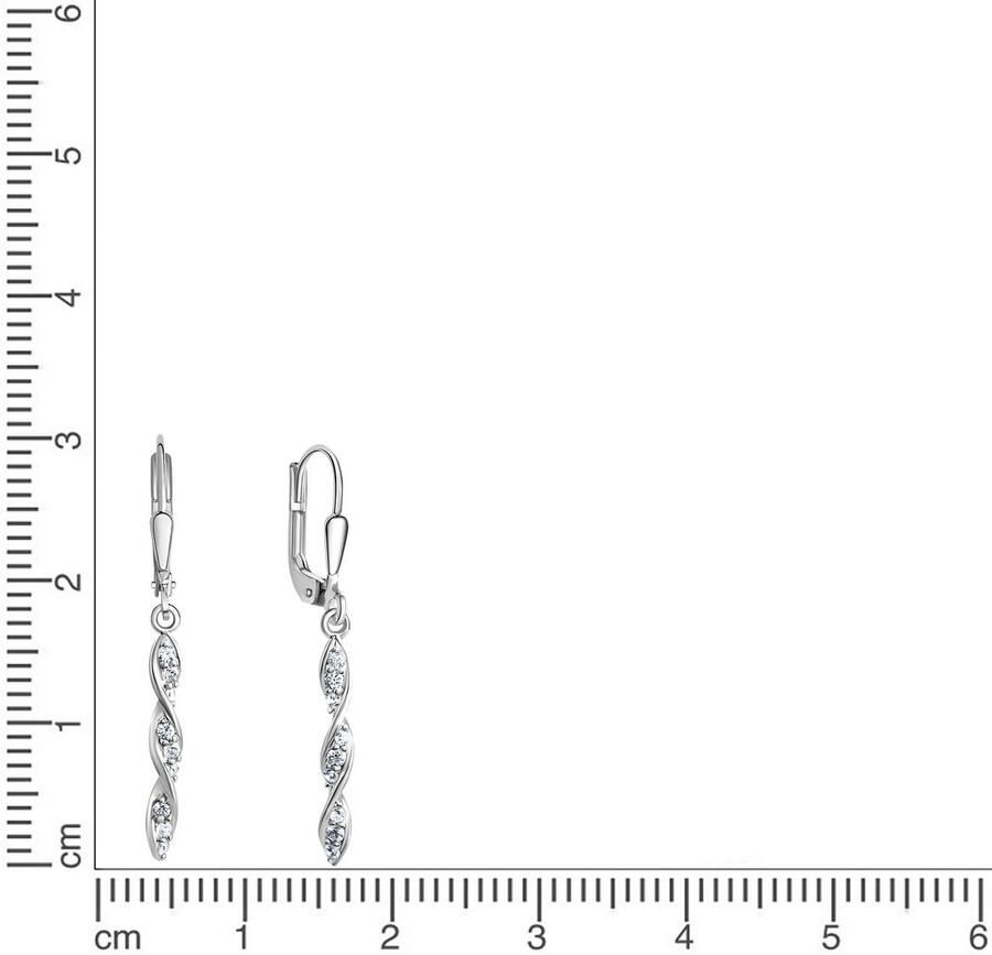 Firetti Paar oorhangers Sieraad cadeau zilver 925 oorbellen verwikkeld