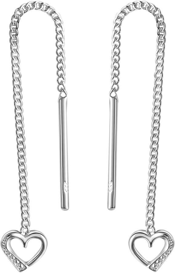 Firetti Paar oorhangers Sieraad Geschenk Oorbellen Hart zilver 925 - Foto 2