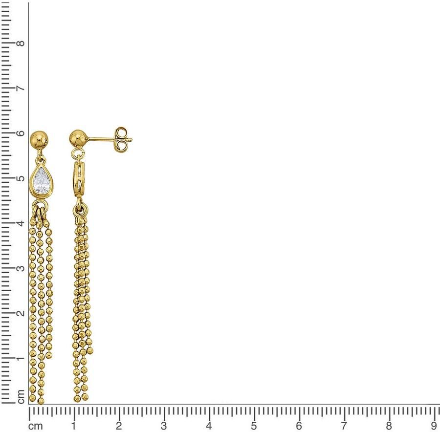 Firetti Paar oorhangers Sieraad Geschenk zilver 925 Oorsieraden Oorbellen Druppel Kralenketting