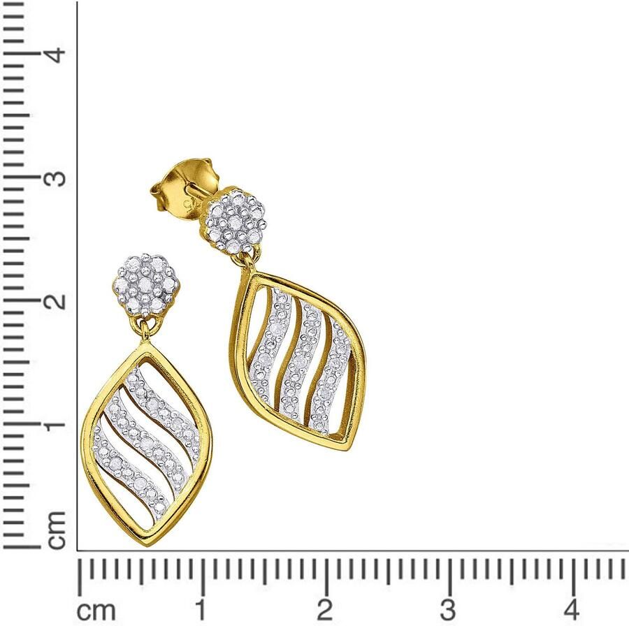 Firetti Paar oorhangers Sieraad Geschenk zilver 925 Oorsieraden Oorbellen Statement Navette