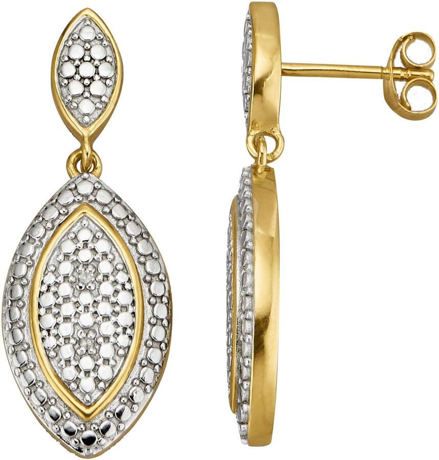 Firetti Paar oorhangers Sieraad Geschenk zilver 925 Oorsieraden Oorbellen Statement Navette - Foto 2