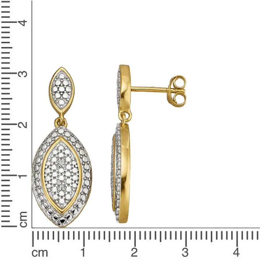 Firetti Paar oorhangers Sieraad Geschenk zilver 925 Oorsieraden Oorbellen Statement Navette