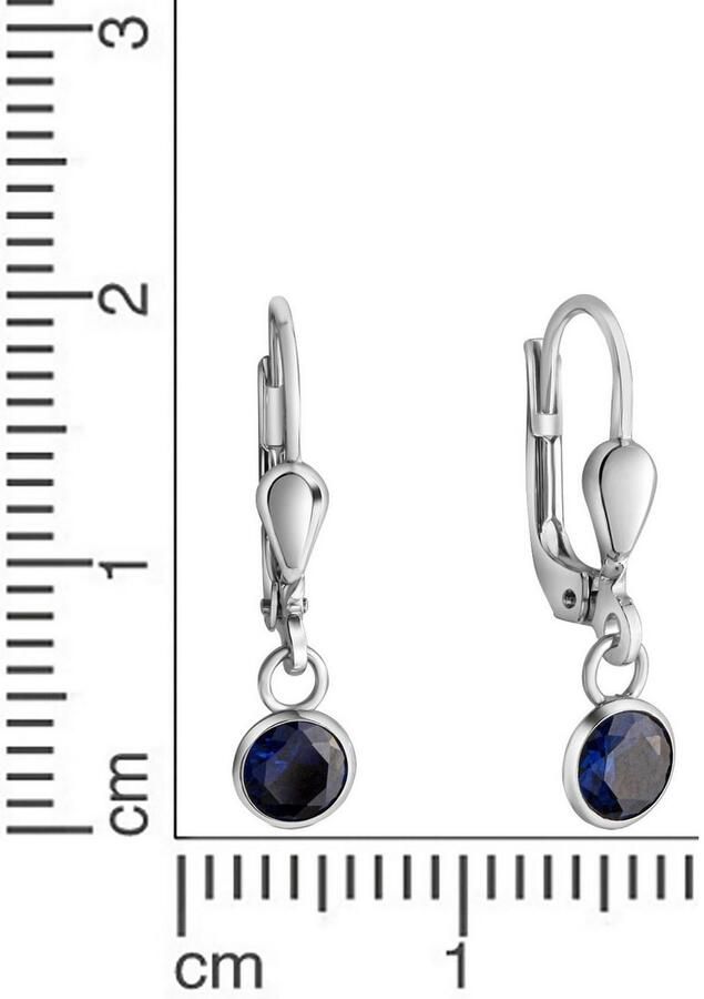 Firetti Paar oorhangers Sieraad Geschenk zilver 925 Oorsieraden Patentsluiting Solitair Glitter