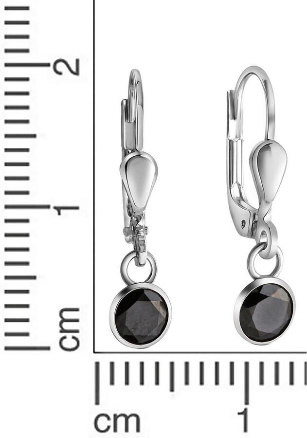 Firetti Paar oorhangers Sieraad Geschenk zilver 925 Oorsieraden Patentsluiting Solitair Glitter