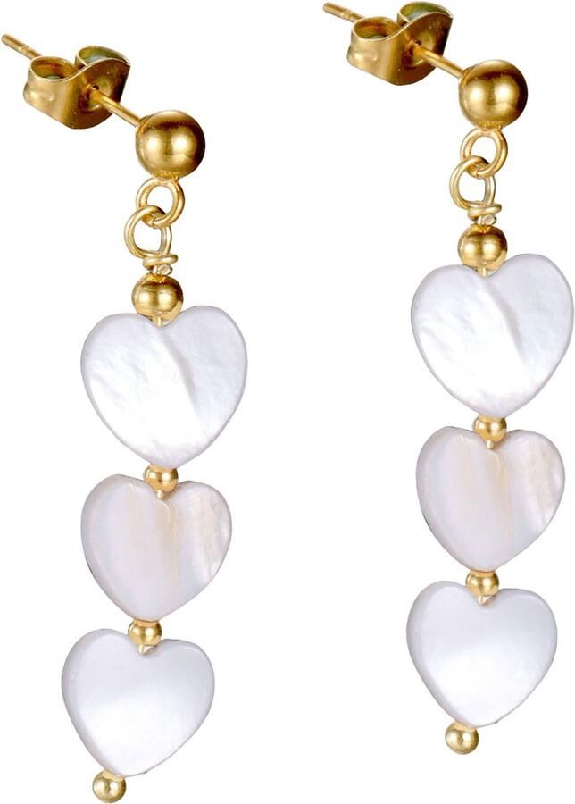 Firetti Paar oorhangers Sieraden cadeau roestvrijstalen oorjuwelen oorbellen hart - Foto 3