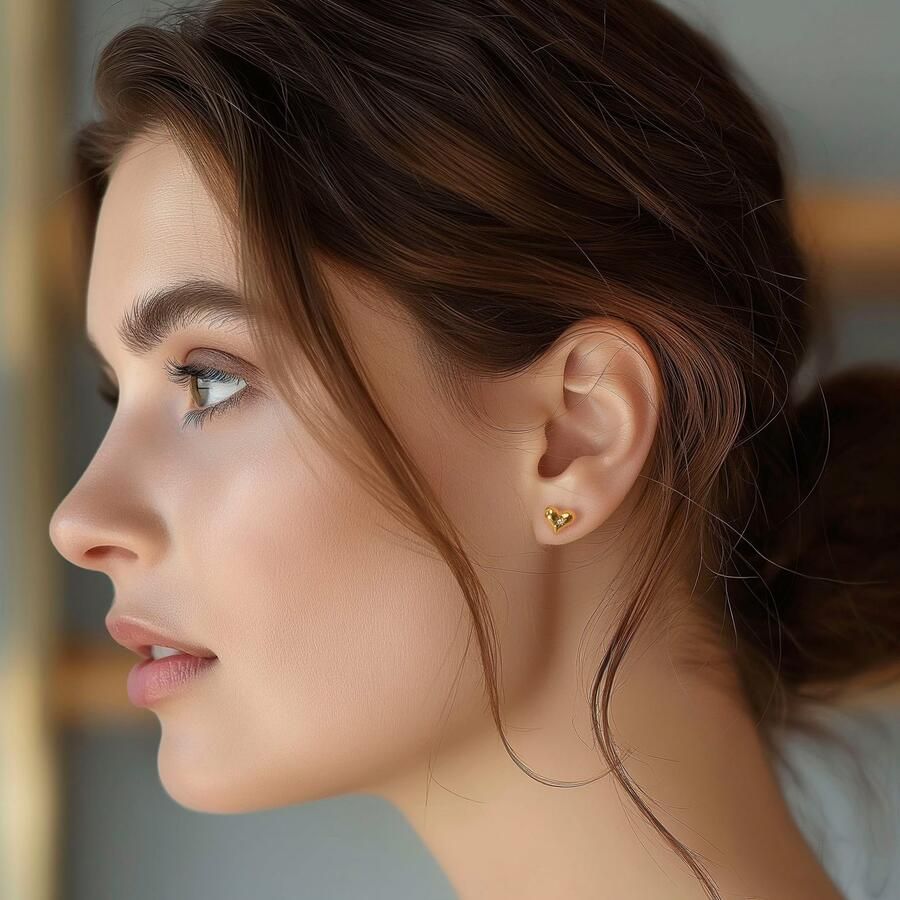 Firetti Paar oorstekers Sieraden cadeau roestvrijstalen oorjuwelen oorbellen hart