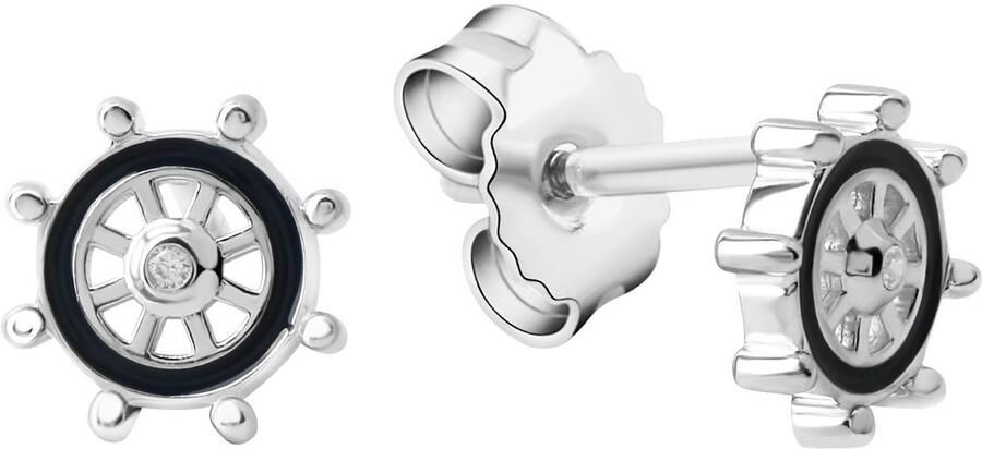 Firetti Paar oorstekers Sieraden cadeau zilver 925 oorbellen stuurwiel - Foto 2