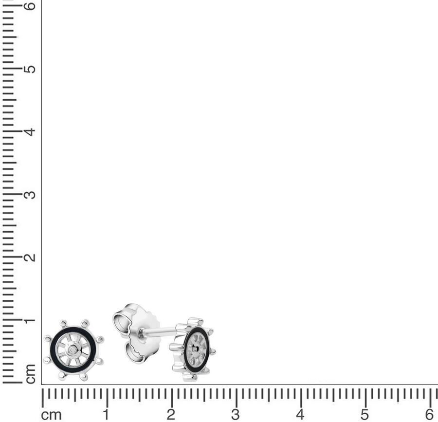 Firetti Paar oorstekers Sieraden cadeau zilver 925 oorbellen stuurwiel