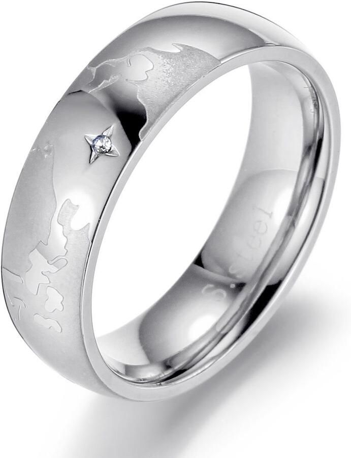 Firetti Partnerring Sieraad cadeau "LIEFDE" Aarde met of zonder zirkoon (synthetisch)