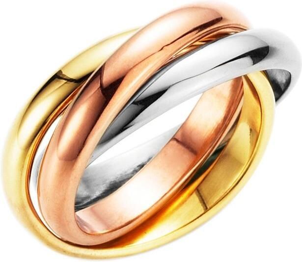 Firetti Ring Sieraad cadeau 3-voudig gedraaid tricolor - Foto 3