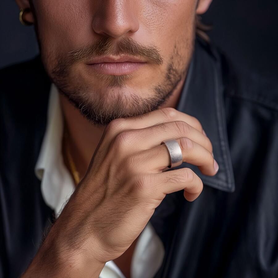 Firetti Ring Sieraad cadeau roestvrij staal ring sring herenring ijs - Foto 2