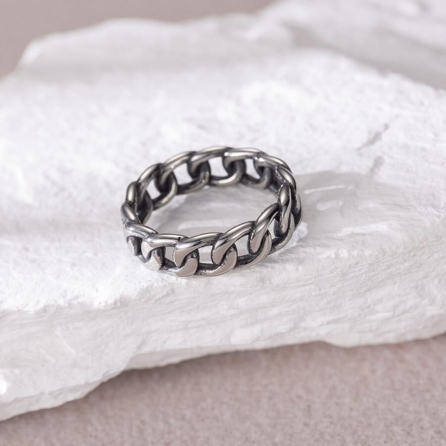 Firetti Ring Sieraad cadeau roestvrij staal ring sring herenring schakelketting kleur