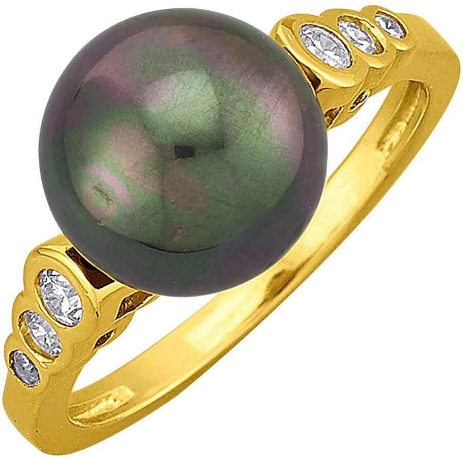 Firetti Ring Sieraad cadeau zilver 925 damesring ring met zirkonia (synth.) met schelp kernparel - Foto 3