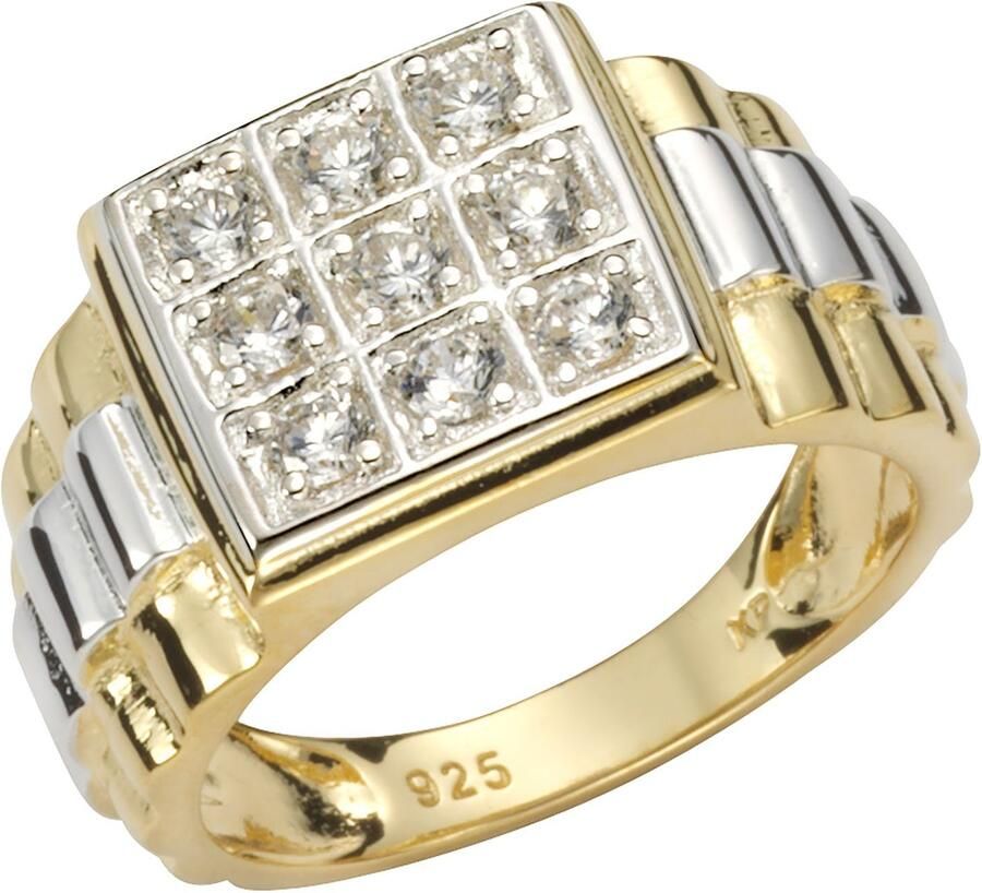 Firetti Ring Sieraad cadeau zilver 925 herenring zilverring zegelring pavé - Foto 2