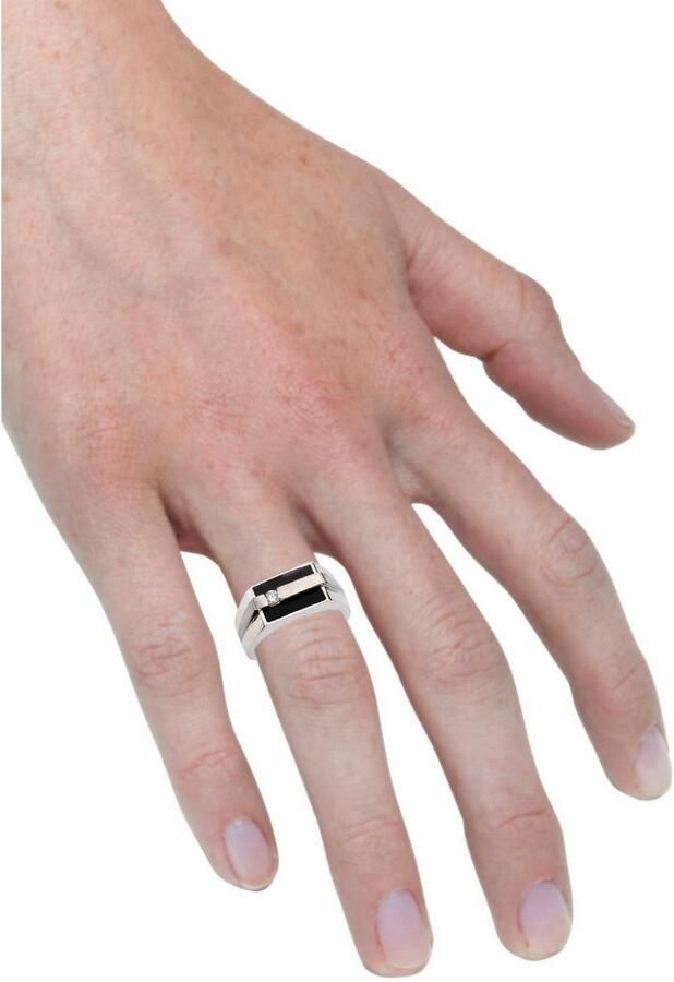 Firetti Ring Sieraad cadeau zilver 925 zilveren ring ringkop vierkant - Foto 2