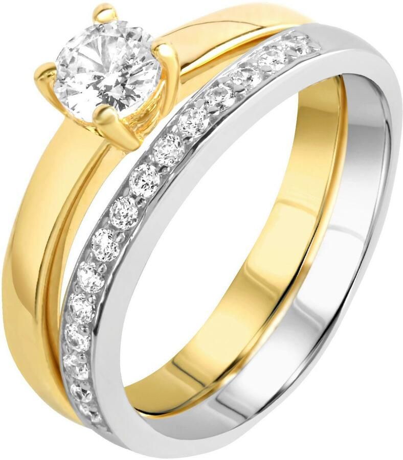 Firetti Ringenset Multipack sieraden cadeau zilver 925 vinger ringen (set 2-delig) - Foto 3