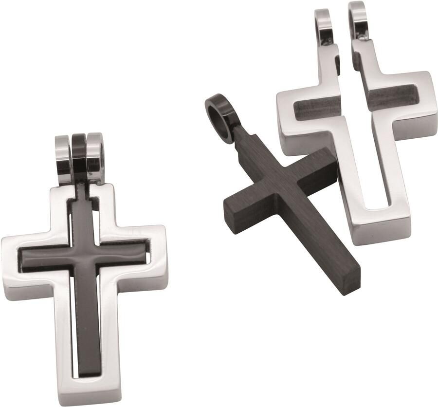 Firetti Set hangers Multipack sieraad cadeau kettinghanger kruis unisex (set 2-delig) - Foto 2