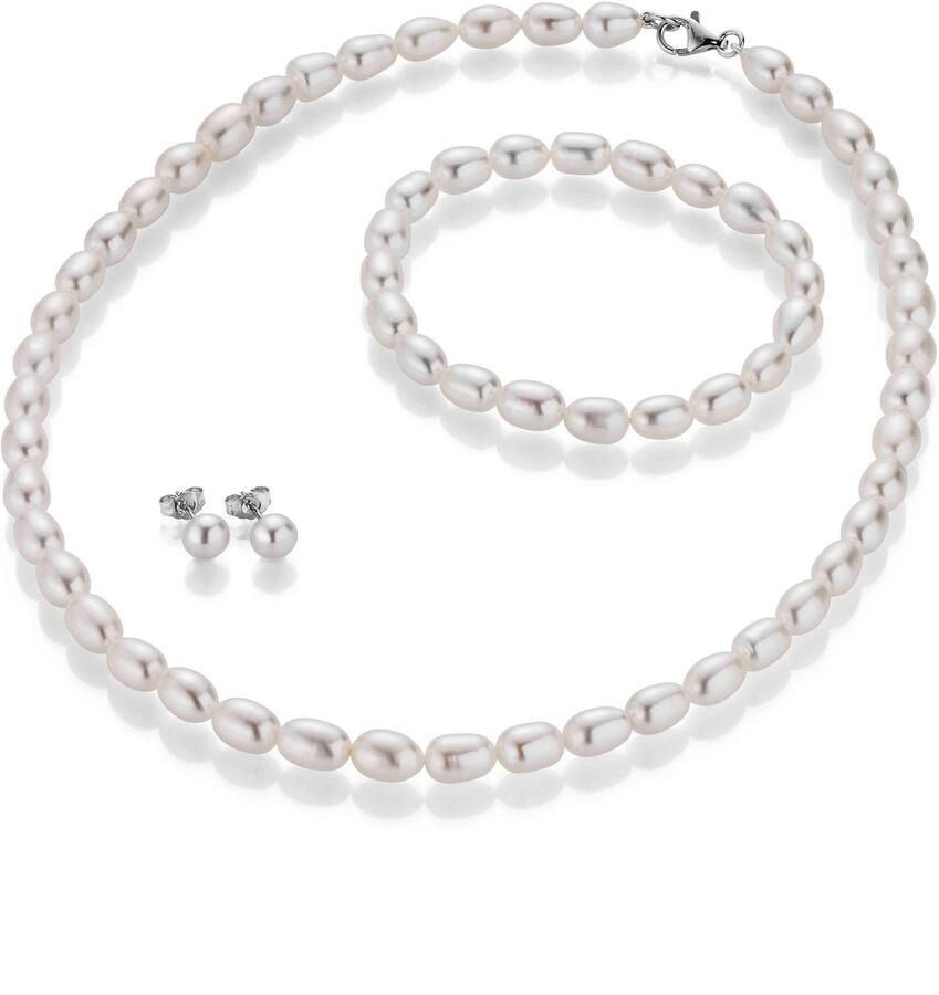 Firetti Sieradenset Multipack sieraad cadeau zilver 925 halsketting armband oorbellen (set 4-delig)