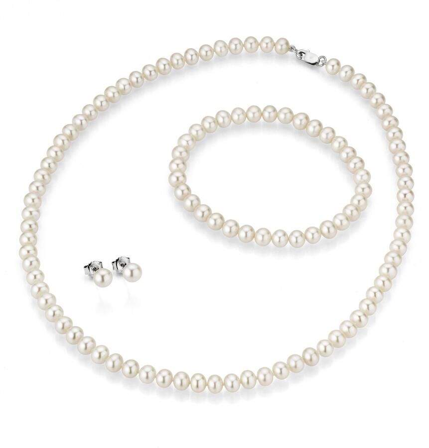 Firetti Sieradenset Multipack sieraad cadeau zilver 925 halsketting armband oorbellen (set 4-delig)