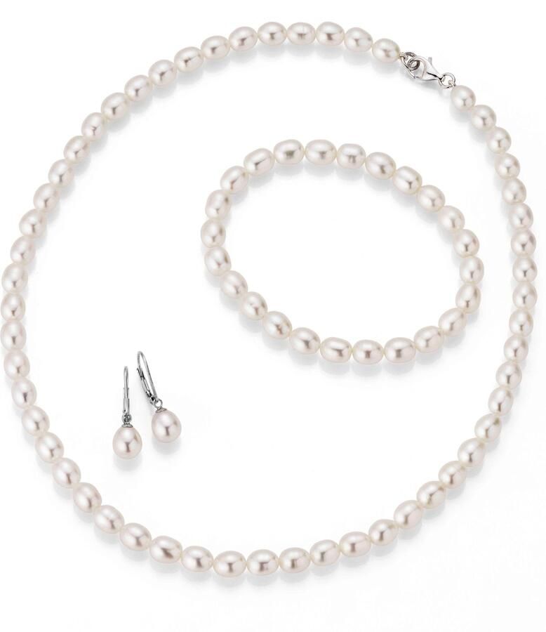 Firetti Sieradenset Multipack sieraad cadeau zilver 925 halsketting armband oorbellen (set 4-delig)