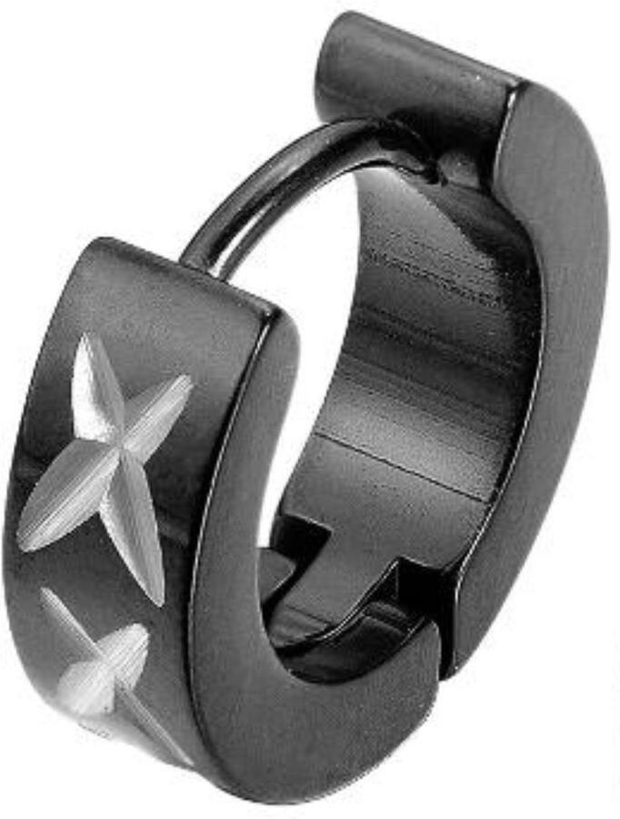 Firetti Single-oorring Sieraad cadeau oorbellen enkel BlackLine