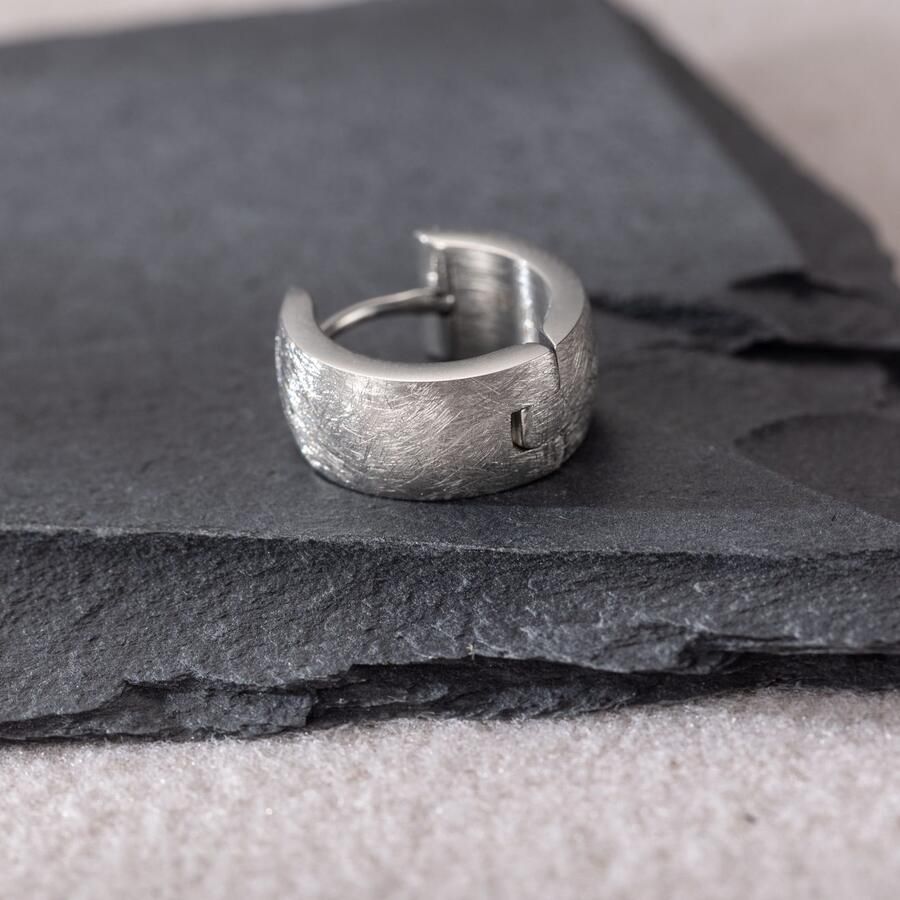 Firetti Single-oorring Sieraad cadeau roestvrij staal oorbellen oorbel ijs kras